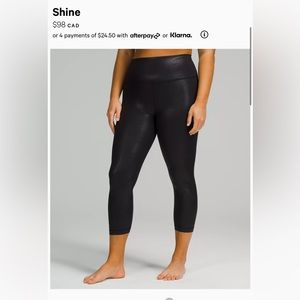 Lululemon Align High Rise Crop 21” Shine